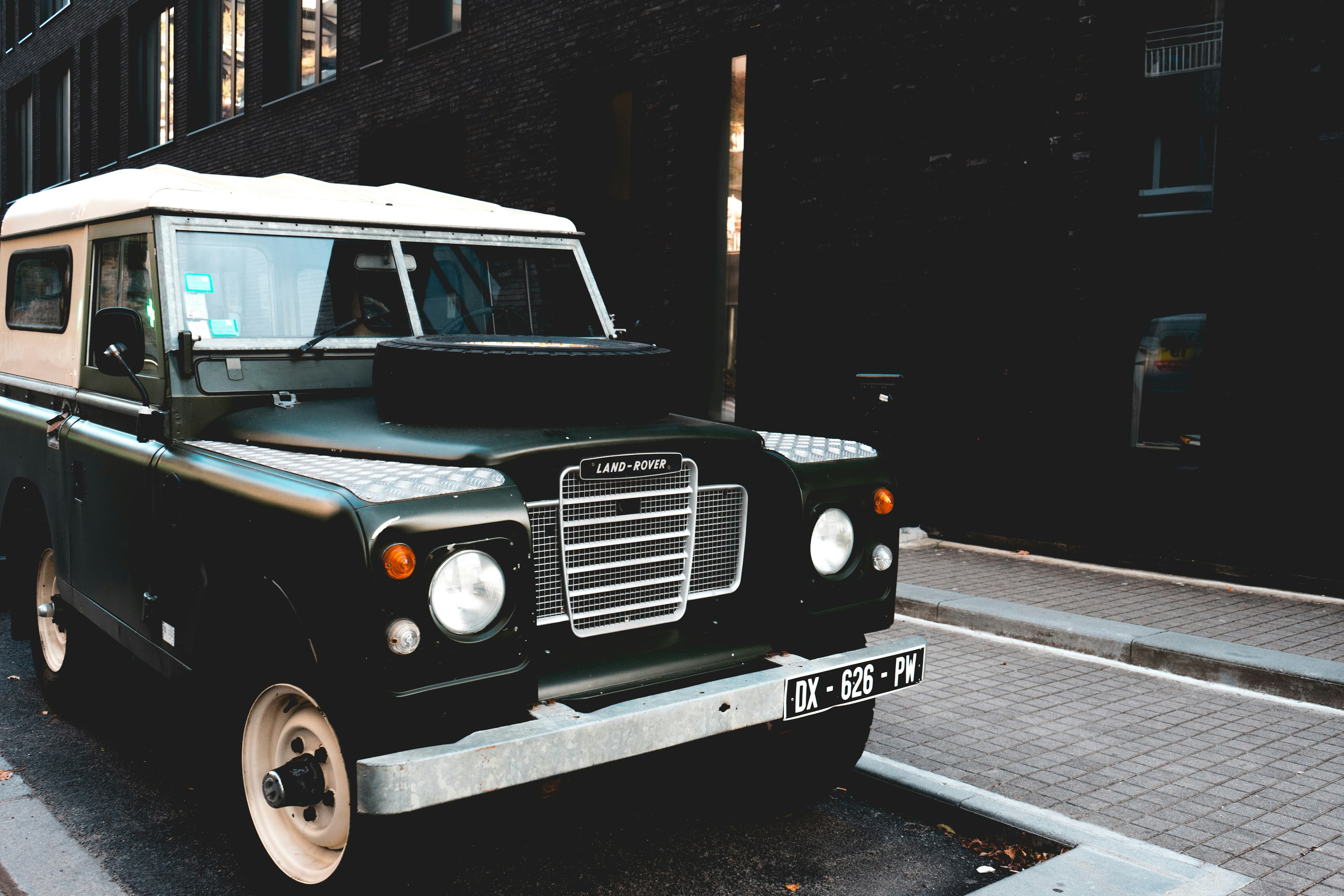 Classic Land Rover green for wedding events