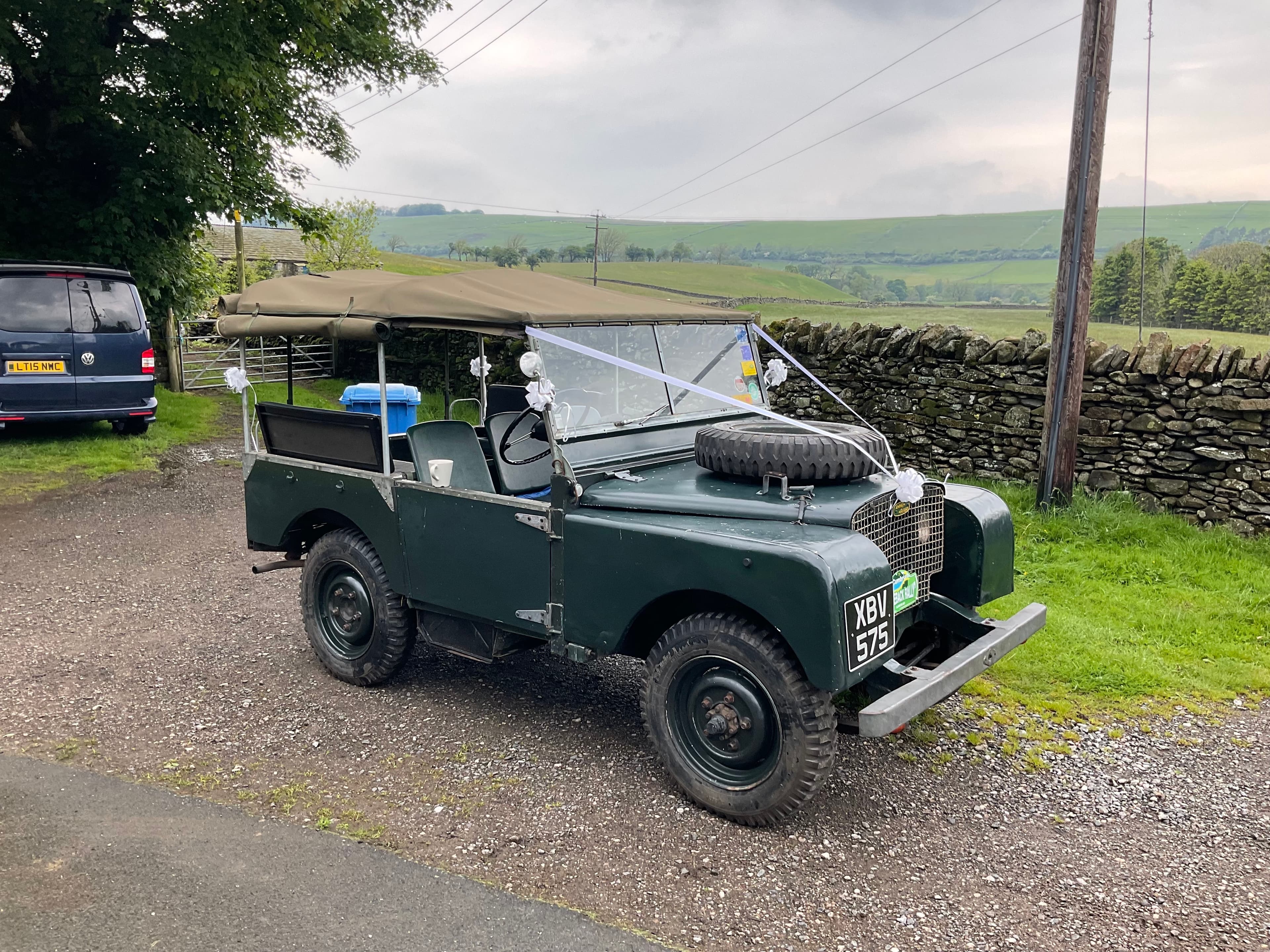 Classic Landrover green for wedding events