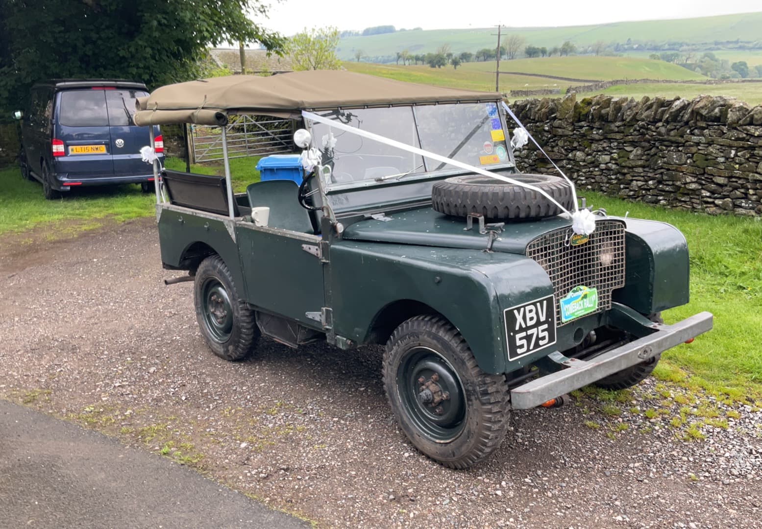 Classic Landrover green for wedding events