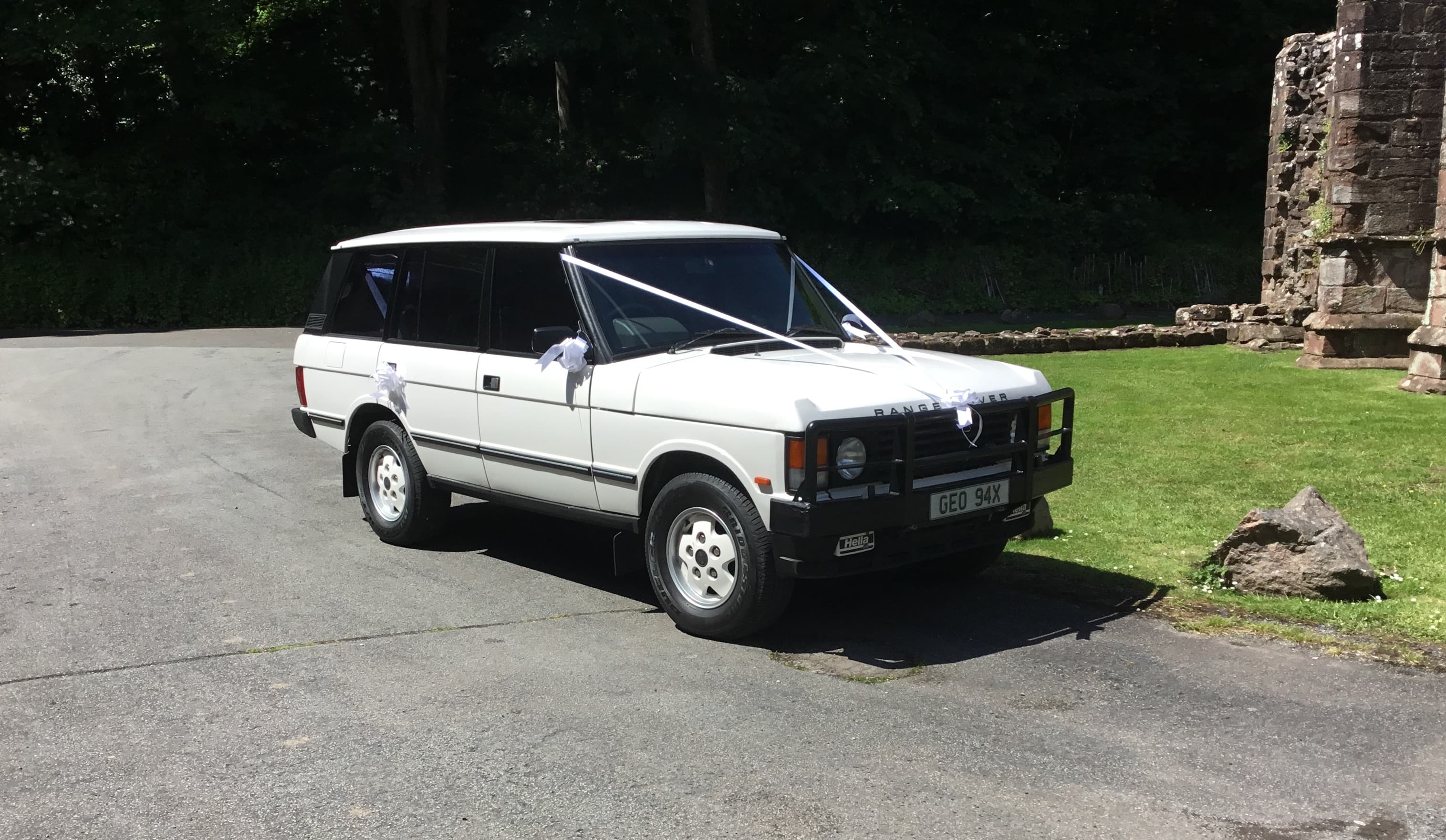 Classic Landrover green for wedding events