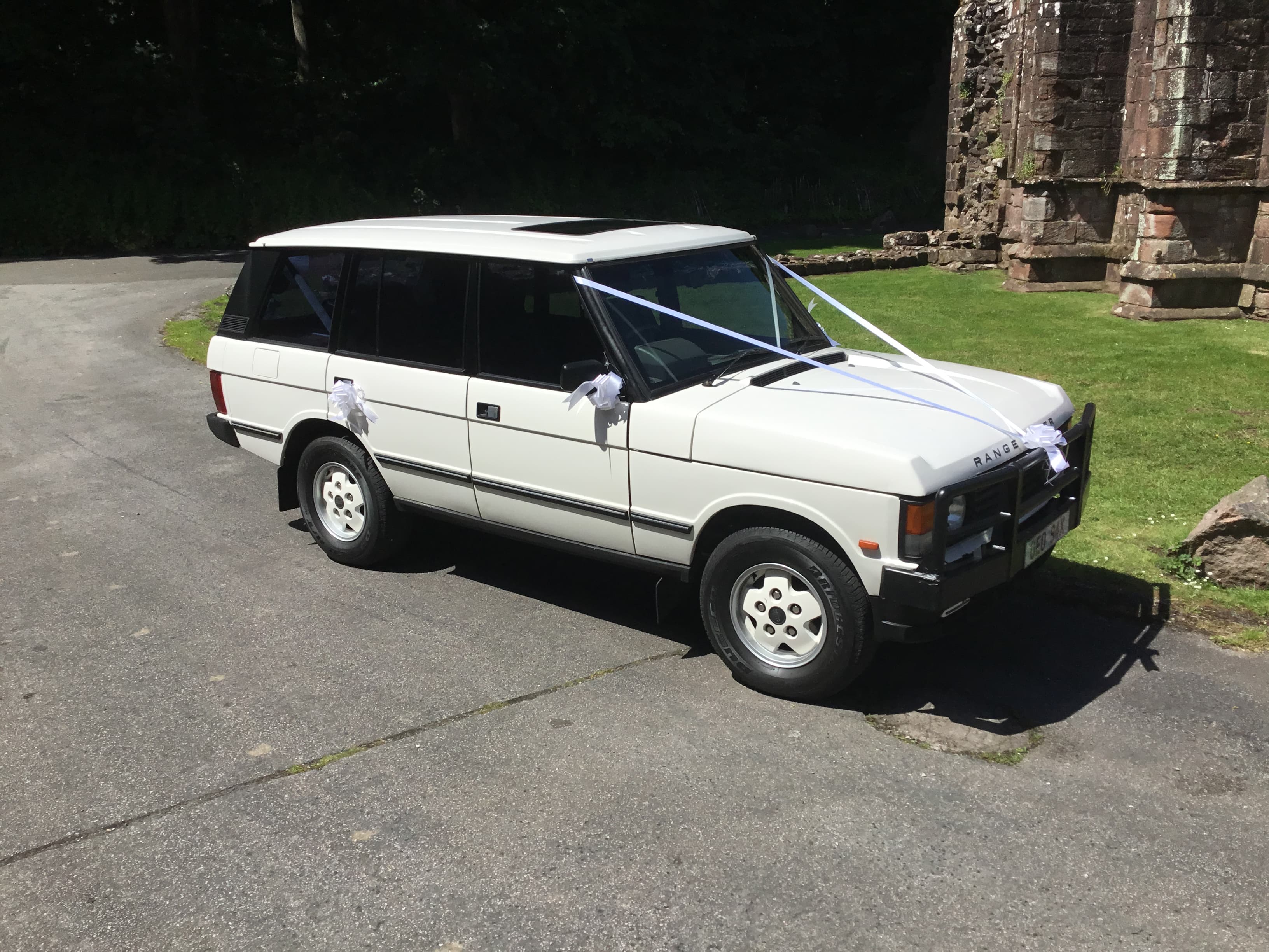 Classic Landrover green for wedding events
