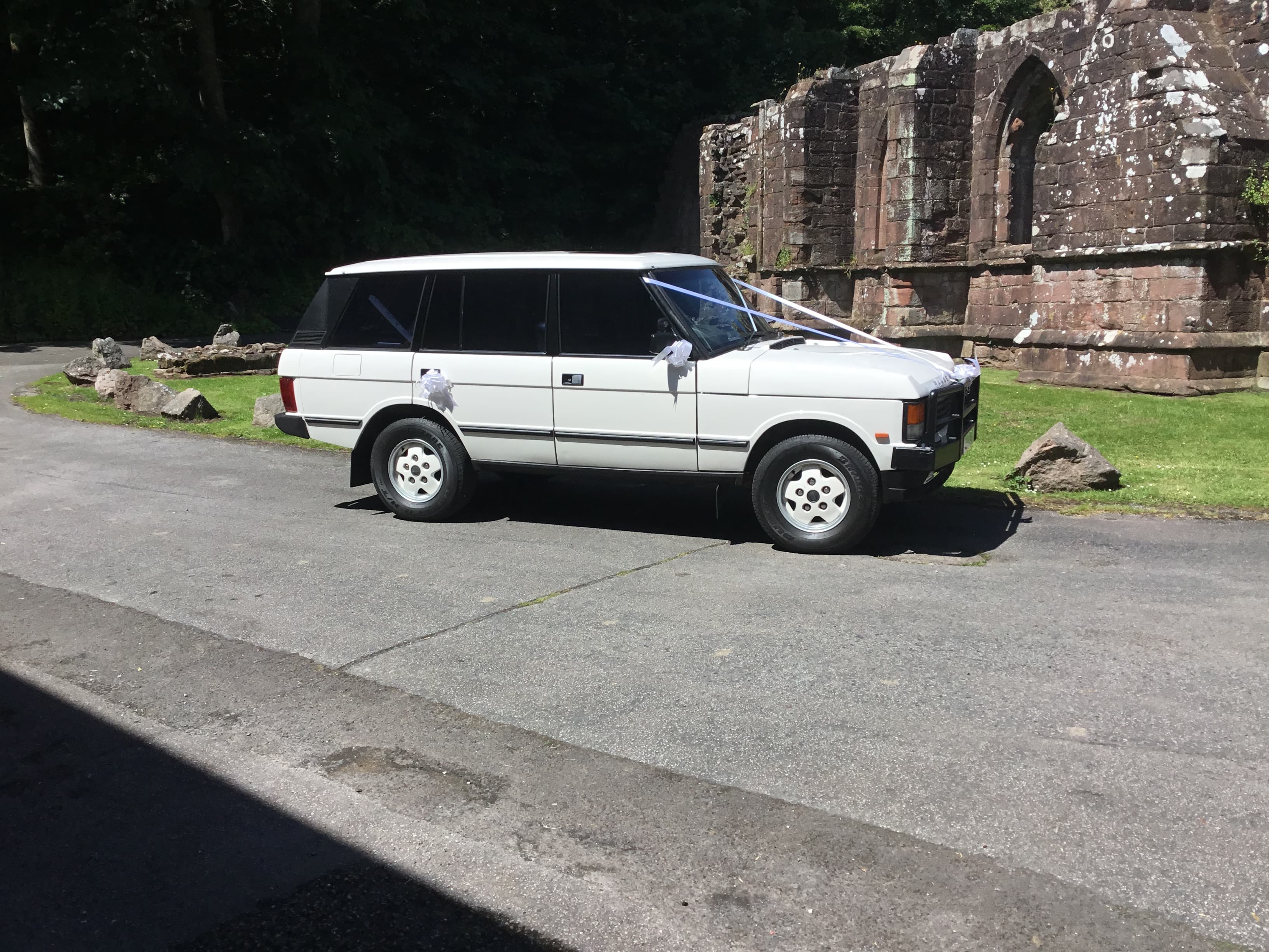 Classic Landrover green for wedding events